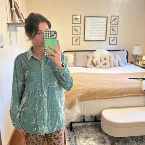 Pilcro Paisley Button-Up in Light Blue